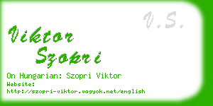 viktor szopri business card